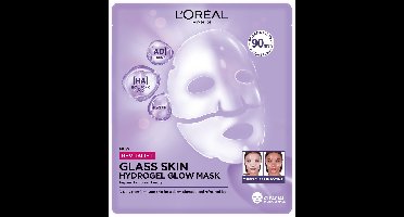 L'Oréal Paris Filler Glass Skin Hydrogel Glow Mask - Intense hydratatie - voor een stralende frisse look - 1 stuk
