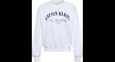 Calvin Klein Trui Logo Graphic Crewnec Lv047f818g Yaf Bright White Dames Maat - XL