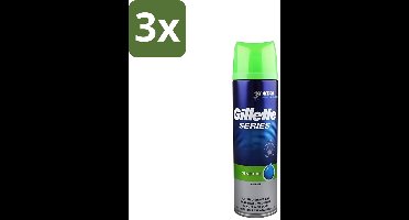 3 x Gillette Series - Scheergel - Sensitive - Aloe Vera - Voor de gevoelige huid - 200 ml - Gevoelige Huid - Scheergel - Aloe Vera - Menthol - Scheren