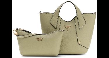GUESS handtas schoudertas Darcy Mini Tote Sage groengrijs