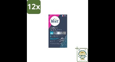 Veet – Ontharingsstrips – Expert Gevoelige Huid Oksels – 16 Strips - Voordeelverpakking - 12 stuks - Haartjes verwijderen - Gevoelige huid verzorgen