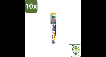 10 x Prodent – Tandenborstel – Super Mario – 6+ jaar - Grootverpakking - Tandenborstel Voor Kinderen - Super Mario Tandenborstel - Tandenpoetsen Voor Kinderen - Kindertandenborstel - Tandenborstel 6+ Jaar