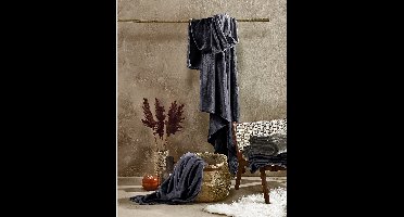 De Witte Lietaer Fleece plaid Cosy - 150 x 200 cm - Blue graphite