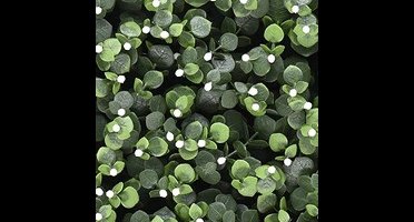 Buitengewoon de boet - Kunstplanten mat 50x50 cm eucalyptus knop wit