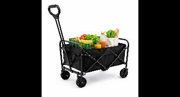 Eurocatch Opvouwbare Bolderkar - Zwart - 75x45x86 cm - tot 100 kg