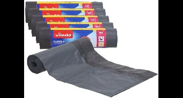 Vileda vuilniszakken / afvalzakken - extra sterk - 75x - 30 liter - grijs
