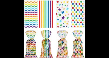 100 Transparante Goody Bags - Snackzakjes - Cadeauverpakkingszakjes - 27 x 13 cm - Geschikt voor snoep, koekjes, snacks en knutselwerkjes