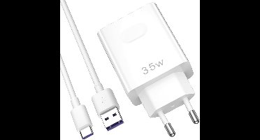 35W Snellader met USB-C Kabel voor Telefoons en Tablets met SuperCharge