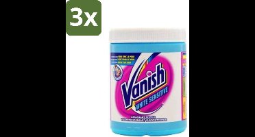 Vanish White Sensitive - Vlekkenverwijderaar Poeder - Witte Was - 1125 Gram - Bulkverpakking - 3 stuks