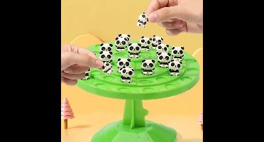 Panda Balance Twist opvouwbaar houten speelgoed voor kinderen, vrolijke intelligentie, vroege educatie, stressverlichtend spel voor op het bureau, interactief speelgoed voor twee spelers, educatief bordspel voor op het bureau.