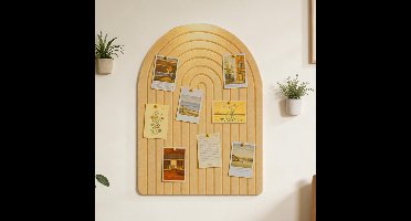 Zelfklevend vilt prikbord - 60 x 40 cm - Decoratief prikbord - Memoborden voor thuis, kantoor - Geel
