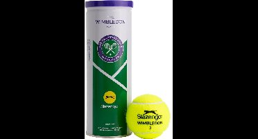 Slazenger S TB WIMBLEDON 3TIN Unisex Tennisballen - Geel