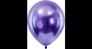 RIETHMULLER - 100 paarse metallic latex miniballonnen 13 cm voor boog