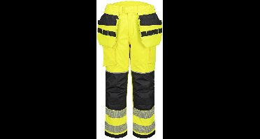 Portwest PW3 Vlamvertragende Modaflame Hi-Vis winterbroek met holsterzakken FR427 - Geel/Zwart - L