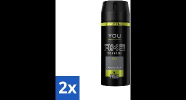 2 x Axe - Deodorant Bodyspray - 24hrs Fresh - You Essentiel - 150 ml - Axe You Essentiel Deodorant - Deodorant Bodyspray - Frisse Geur - Langdurige Bescherming - Mannelijke Deodorant