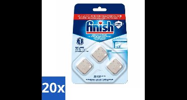 20 x Finish Machinereiniger Tijdens de Wasbeurt 3 stuks per verpakking - Vaatwasmachine Reinigen - Vaatwasmachine Reiniging - Vaatwasmachine Vetresten Verwijderen - Vaatwasmachine Onderhoud - Vaatwasmachine Geuren Neutraliseren