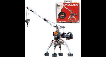 Bandai - Meccano Super Construction 25 in 1 - Opbergkoffer - 638 stuks, motor, gereedschap, instructies - Montage Activiteitenset 25 Modellen voertuigen, machines - Kinderspeelgoed 10 jaar en + - APM11107