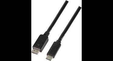 LogiLink UA0336 video kabel adapter 3 m USB Type-C DisplayPort Zwart