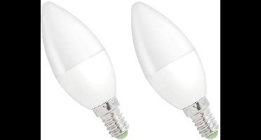 Spectrum LED Kaarslamp E14 4W - 230V - 330 Lumen - 3000K Warm wit - Gezellig licht - Energiezuinig - 2 stuks