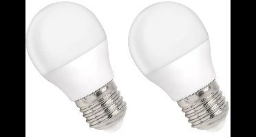 Spectrum LED Kogellamp E27 1W - 230V - 90 Lumen - 3000K Warm wit - Gezellig licht - Energiezuinig - 2 stuks