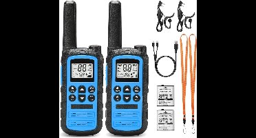 Walkie Talkie voor Kinderen - Portofoon - Compact voor Volwassenen - Blauw