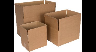 Kartonnen dozen enkelgolf 150 x 150 x 150 mm bruin | 30 stuks