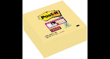 Post-it® Super Sticky Notes, Canary Yellow™, 76mm x 76 mm, 270 blaadjes/blok
