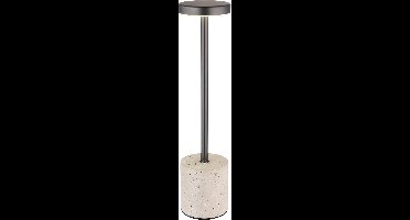 Tafellamp Bijzetlamp Leeslamp Travertin steen Aanraakdimmer LED H 34 cm