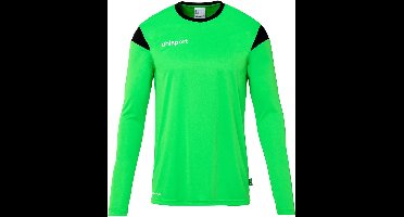 Uhlsport Squad 27 Voetbalshirt Lange Mouw Heren - Fluo Groen / Zwart | Maat: M