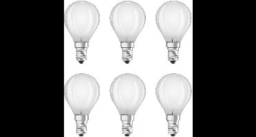 Ledvance LED SST Classic P45 Lamp E14 - 4.8W 470lm 4000K 230V - Mat Glas - Ø45mm - Geschikt voor woonkamers, hallen, armaturen met mat glas - 6 stuks