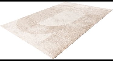 Pierre Cardin Vloerkleed - Design Tapijt - Modern - Beige - Laagpolig en Comfortabel - Hoogwaardige Kwaliteit