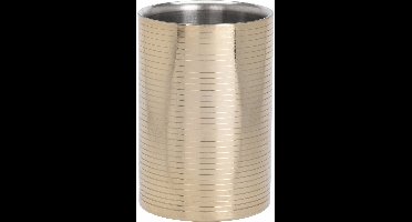 Home & Styling Wijnkoeler - goudkleurig - champagnekoeler - 12 cm - glanzend
