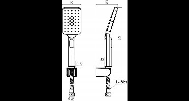 Valvex Doucheset Punt 3-Functie Loft Chroom