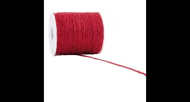 Jute touw rood voor diverse creatieve projecten | jute koord - 100mtr. / 2mm