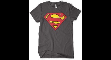 Superman Shield T-Shirt Dark-Grey-M