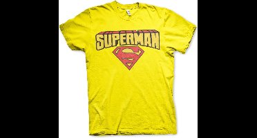 Superman Blockletter Logo T-Shirt Yellow-2XL