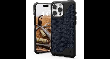 Urban Armor Gear Metropolis LT Hoesje Geschikt voor Apple iPhone 16 Pro Max | Compatibel met MagSafe | Back Cover | Kevlar Blauw