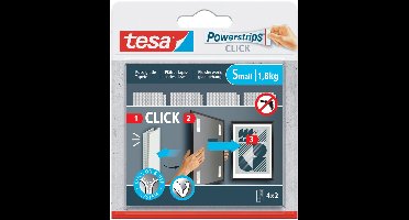 tesa Powerstrips CLICK klittenband strips LARGE, wit