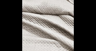 Maya Velours Plaid 80x160 cm - Beige Geometrisch - Luxe Sfeerverhoger