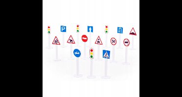 Polesie Verkeersbordenset (16 stuks) - Educatief speelgoed