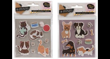 3D Stickervel Huisdieren