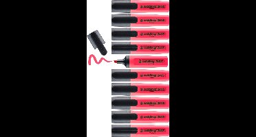 edding 345 highlighter - roze - markeerstift voor op papier te markeren - 10 stuks in een doosje - neoninkt op waterbasis - navulbaar - lokaal geproduceerd in Duitsland