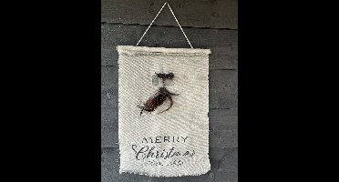 Merry Christmas doek- sfeerdagen- herfst- kerst- stoer sober- woondecoratie
