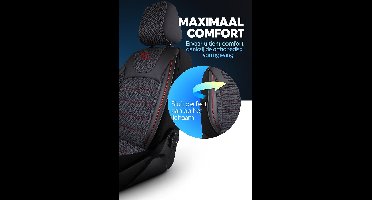 Stoelhoezen Autostoelhoes Miami – Prestige rood – perfecte pasvorm (2 losse stoelen)