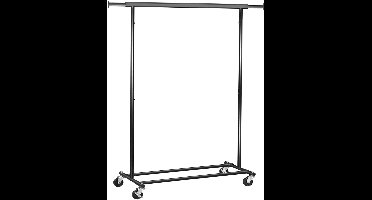 Hoppa! - Kapstok op wielen - Zwart metaal - 83,5×45,4×160 cm (b×d×h)