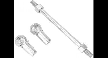 Allecto Premium - Schakelstang, versnellingsbak schakelstang, schakelstang geschikt voor Vauxhall Corsa C Combo 93183155, zilver metaal.