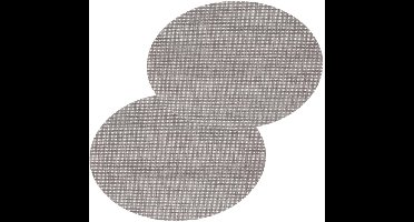 Secret De Gourmet Placemat Maoli - Set van 6x stuks - ovaal - grijs - 48 x 35 cm - kunststof - onderlegger - Tafel onderleggers