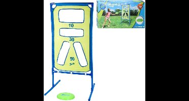 Scatch Frisbee Buitenspeelgoed - Incl. Frisbee en Doel - 111 x 5,6 x 43 CM - Kinderen vanaf 6 Jaar - Blauw/Groen