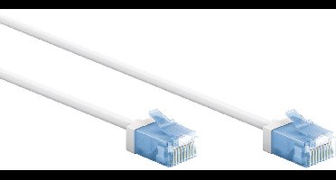 UTP CAT6a slimline netwerkkabel | LSZH | wit | 2 meter