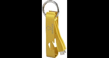 Renkforce RF-6721082 USB-kabel USB 2.0 USB-C stekker 0.15 m Geel Sleutelhanger, Flesopener